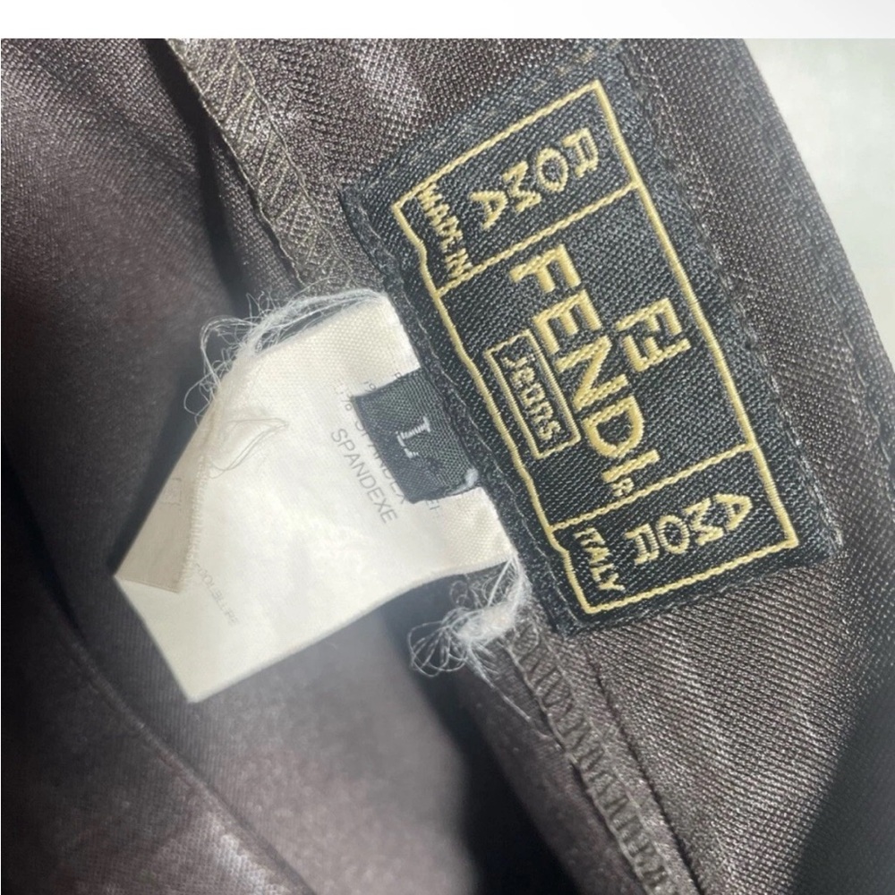 Fendi Vintage Monogram Deep Brown Zuca Leggings Size M - Picture 6 of 7